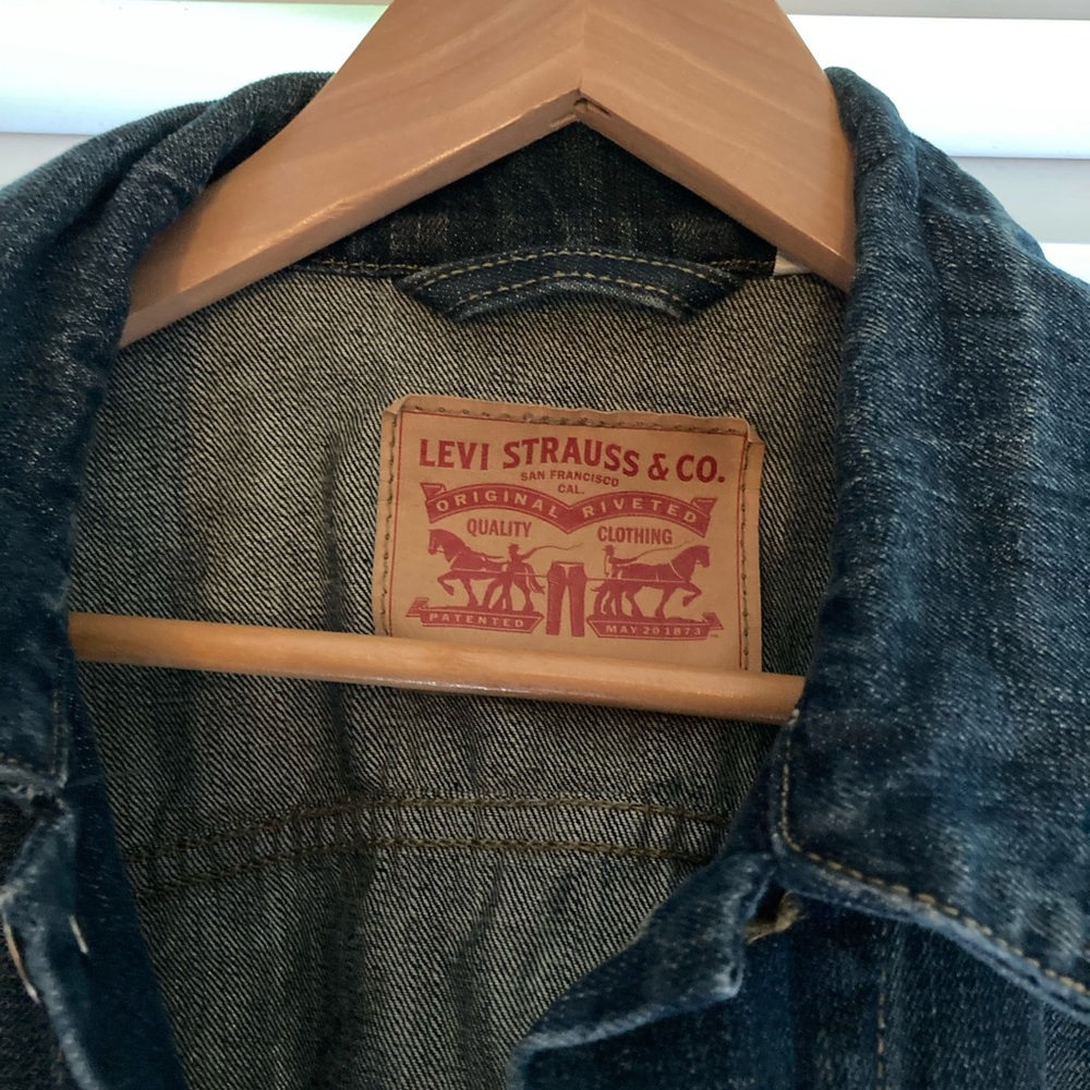 Levi’s Mens Dark Wash Jean Jacket size Small S - Picture 2 of 9